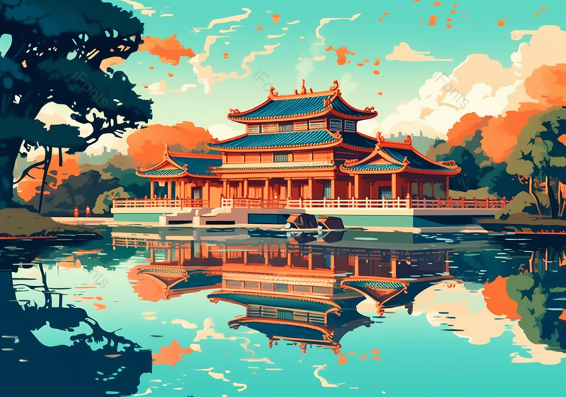 著名景点北京故宫古建筑太和殿背景插画,插画/手绘图,插画/手绘图库,插画/手绘图下载,插画/手绘